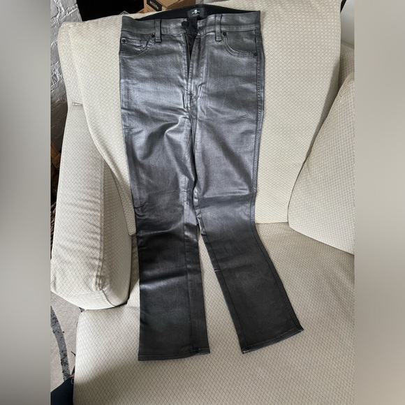 7 For All Mankind Silver Pants - Picture 3 of 6